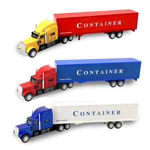 Jinming <strong>Best</strong> Selling Die Cast Truck Alloy Metal Free Wheel <strong>Car</strong> Toy with 2 Small <strong>Cars</strong> Container Truck Toy <strong>Set</strong> - Product Image 2