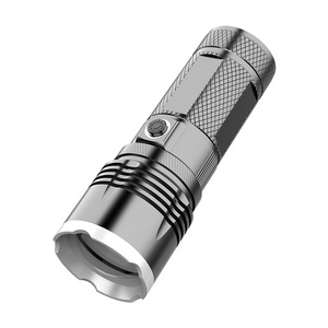 Aluminum Alloy Flashlight Rechargeable Led Zoomable Outdoor Portable Light With <b>Dimmer</b> Function - Product Image 1