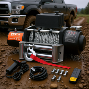 Vevor Electric Winch 18000 Lb Steel <b>Cable</b> 12V Truck Winch With Remote Control Waterproof IP65 - Product Image 2