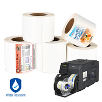 Papier autocollant étanche pour étiquettes en vinyle PP brillant découpé à jet d'encre de haute qualité pour Epson C8000