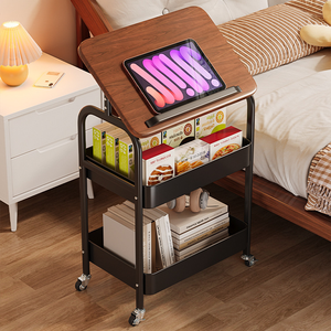 Chariots roulants portables multi-usages avec roues, en métal robuste, pour organiser livres et collations, rangement pour <span class=keywords><strong>cuisine</strong></span>, bureau, salle de bain - Product Image 3