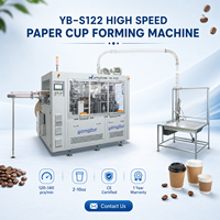 YB-S122 Machine à fabriquer des gobelets en papier à grande vitesse de 2 oz à 10 oz, ligne de production automatique de gobelets en papier jetables pour café