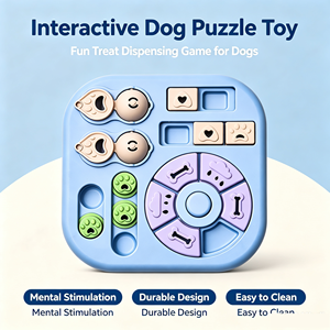Jouet distributeur de friandises interactif pour chien, type labyrinthe, en plastique, anti-étouffement, antidérapant, durable, bol à alimentation lente pour soulager l'ennui - Product Image 2