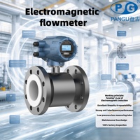 Flowmeter Elektromagnetik Industri yang Dapat Disesuaikan untuk Air/Cairan, Anti Ledakan, OEM, Akurasi 0.5%, Flange Karbon