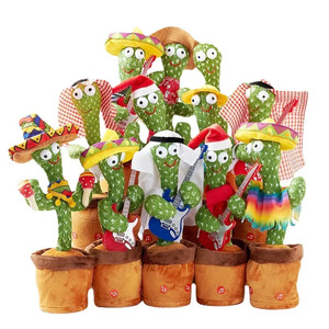 Cactus di Peluche Parlante Unisex per Bambini con Cappello, Ripete Quello Che Dici, Giocattolo Divertente e Scherzoso con Funzione di Registrazione - Product Image 3