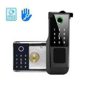 Aiendi Outdoor Keyboard Digital Fingerprint Smart Wifi Double Ttlock Outside Metal for Waterproof Gate Door Rim <b>Lock</b> AIENDI-X1 B - Product Image 1