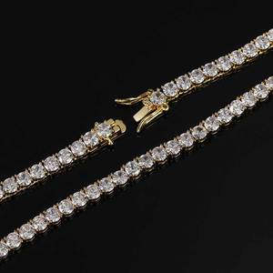 <span class=keywords><strong>Chaîne</strong></span> de tennis en moissanite VVS de haute qualité pour hommes, style hip-hop, en argent 925, bijoux glacés, <span class=keywords><strong>chaîne</strong></span> en moissanite - Product Image 4