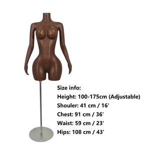 <span class=keywords><strong>Mannequin</strong></span> en plastique grande taille pour <span class=keywords><strong>femme</strong></span>, idéal pour l'essayage de maillots de bain et de vêtements de plage personnalisés, <span class=keywords><strong>avec</strong></span> tête, poitrine et fessier volumineux - Product Image 3