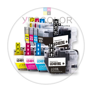 Cartouche d'encre Yescolor Premium compatible LC401 LC401XL LC402 LC402XL LC411 LC411XL LC412 LC412XL pour <span class=keywords><strong>Brother</strong></span> MFC-J7100CDW - Product Image 1