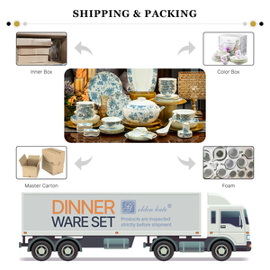 Bộ đồ ăn sứ xương cao cấp, có thể tùy chỉnh logo, phong cách châu Âu, đĩa ăn cưới, đĩa steak gốm sứ, bán trực tiếp - Product Image 6