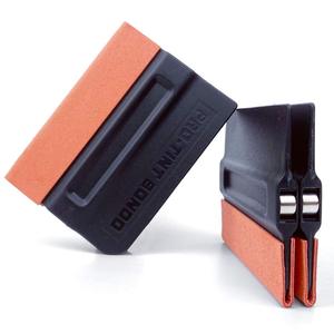 Accessoires de voiture Film vinyle en fibre de carbone Racloir magnétique pour vitres Grattoir sans rayures Feutre de daim Emballage automatique - Product Image 2
