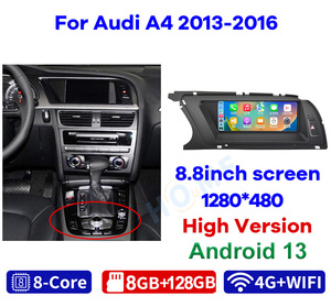 8.8 pouces 8 cœurs Android13 pour <span class=keywords><strong>AUDI</strong></span> A4 <span class=keywords><strong>S4</strong></span> B8 A5 09-16 système Intelligent Central GPS Navigation multimédia sans fil Carplay Auto - Product Image 6