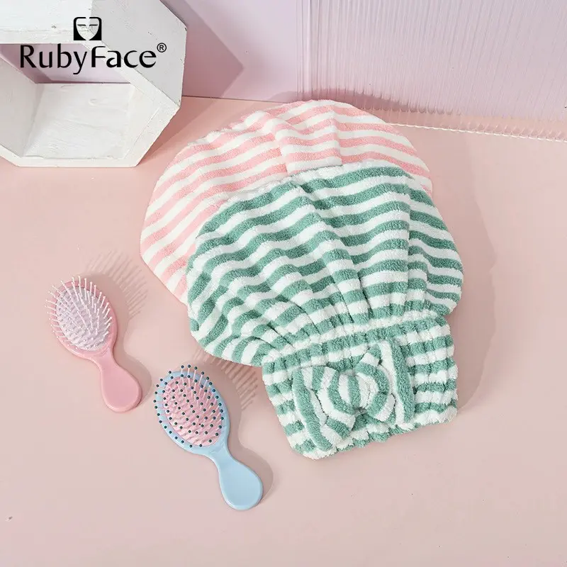 RubyFace Microfiber Hair Dry Shower Turban Towel quick dry hair wrap turban hair drying towel