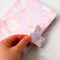 A5 Hardcover Farbiges Blumen-Notizbuch Kreatives Mädchen-Schreibheft mit Magnetverschluss Farbige Blanko-Seiten