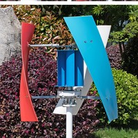 Éolienne hélicoïdale verticale domestique HQ 12V/24V/48V 200W pour éclairage public solaire-éolien complémentaire et applications d'ingénierie
