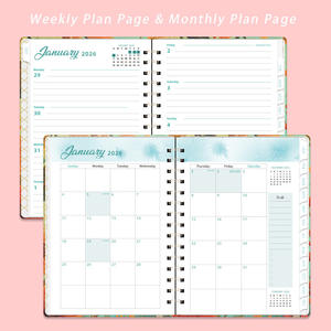 2026 nouveau cahier à sangle A5 avec conception originale <span class=keywords><strong>de</strong></span> bobine <span class=keywords><strong>de</strong></span> fleur <span class=keywords><strong>livre</strong></span> <span class=keywords><strong>de</strong></span> planificateur quotidien <span class=keywords><strong>de</strong></span> grande valeur couverture en cuir à reliure spirale - Product Image 3