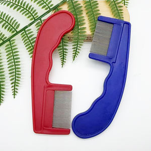 シラミの卵の除去のための最良のデザイン抗シラミニットノミダニシラミの洗浄スチールコーム - Product Image 1