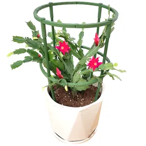 Suporte de pilha de suporte para plantas, suporte de montagem para plantas crescendo, suporte semicírculo para estufas, suporte de haste de fixação