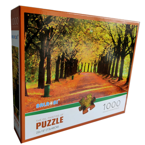 Puzzle Balaobi 500 Pezzi in Carta, Gioco Educativo per Adulti, Paesaggio Autunnale, Viale di Alberi Gialli, Mosaico Illustrativo - Product Image 1