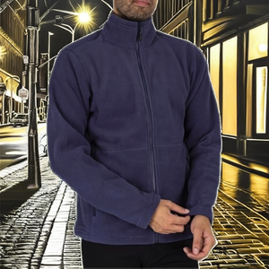 Spring Autumn Unisex Long Thin <b>Fleece</b>-<b>lined</b> Polyester Sports Casual <b>Jacket</b> Warm Soft Shell Windproof Outdoor Zipper Closure ODM - Product Image 2