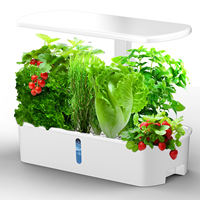 Kit de jardin hydroponique intelligent, système d'éclairage LED intérieur en aluminium ABS, 12 bacs à plantes avec pompe à eau, commande tactile, design moderne