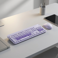 Clavier et souris sans fil programmables 2,4 G mécaniques en gros, rétroéclairage RGB, étanches pour PC portable