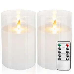 Wider use home outdoor decoration safe flameless design 2AA batteries remote control LED candle light