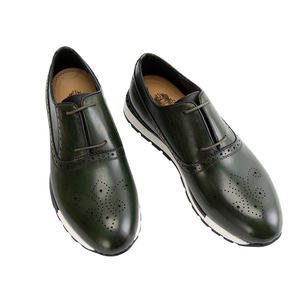 <b>Men</b> Genuine Leather Pointed Toe Oxfords Lace-up Breathable Office Career <b>Dress</b> Shoes All Seasons Rubber Outsole - Product Image 4