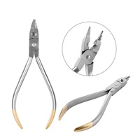 Pince dentaire en acier inoxydable pour fil orthodontique pince coupante à extrémité distale pince formant des boucles en tweed chirurgical oral