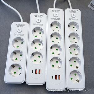 Regleta de Enchufes Axivno Estándar Europeo 2500W con USB Tipo C para Uso en Hogar y Oficina - Product Image 1