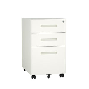 Hiện đại 3-<span class=keywords><strong>Drawer</strong></span> Tủ tập tin thép có thể khóa kim loại lưu trữ Bàn nộp hồ sơ với Thư/pháp lý/A4 kích thước cho các trường học sử dụng - Product Image 2