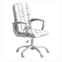 Couleur personnalisée Chaise d'ordinateur pour l'étude Travail en tissu bleu pivotant à 360 ° Chaise de bureau de direction réglable en hauteur avec roulettes