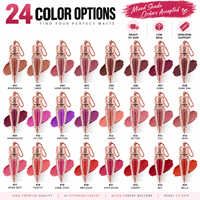 Gloss à lèvres liquide mat RTS 3,5 ml, imperméable, longue tenue, 24 teintes, faible MOQ 1 pièce, vente en gros, logo personnalisé