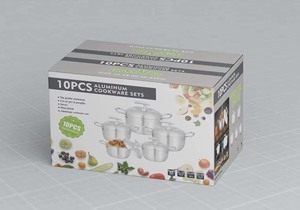 Ensemble de casseroles en aluminium préféré du marché local, 16-24 cm, 10 pièces, ustensiles de cuisine légers pour le camping - Product Image 4