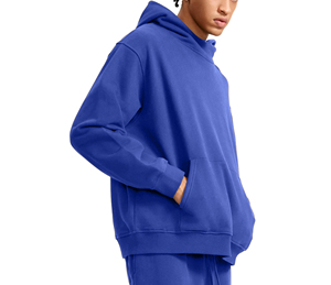 Sweat à capuche épais et lourd pour homme, coupe oversize, épaules tombantes, en molleton bouclette 380 360 320 g/m², personnalisable avec logo - Product Image 4