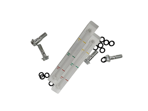 Jauge de niveau d'huile pour compresseur industriel Manny YJ-170 avec verre et large distance entre les points de repère pour la surveillance de la lubrification - Product Image 4