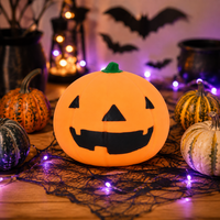 Jouet Squishy Citrouille Géante d'Halloween en Gros, Jack O'Lantern, Jouet Sensoriel Anti-Stress à Presser, Sac OPP