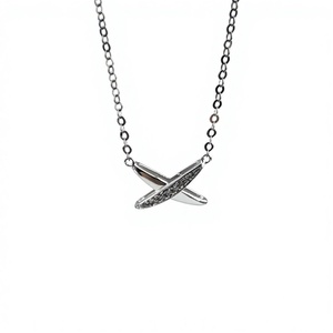 18金無垢ダイヤモンドフローティングブリンチョーカーネックレス レディースジュエリー - Product Image 1