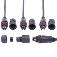 AHUA 4PIN DC Power Signal Electrical Plug M20 Vis Fixation 4 Voies Led Wire Connector M20 Assembly L Connector IP65 LED Connector