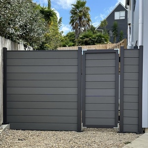 Wpc impermeabile recinzione <span class=keywords><strong>esterno</strong></span> recinzione di sicurezza pannelli modello 3D in alluminio Design per cortile cortile fattoria recinzione uso - Product Image 2