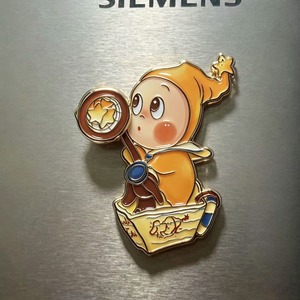 Imán de nevera de dibujos animados de Great Wall Manufacturing, 45 mm, aleación de zinc, oso navideño decorativo con diseño de copo de nieve - Product Image 4