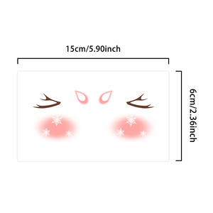 Tatouages temporaires <span class=keywords><strong>de</strong></span> Noël, autocollants pour le visage, dessins animés mignons, réalistes, bois <span class=keywords><strong>de</strong></span> renne, <span class=keywords><strong>flocon</strong></span> <span class=keywords><strong>de</strong></span> <span class=keywords><strong>neige</strong></span>, <span class=keywords><strong>tatouage</strong></span> imperméable pour le visage, le cou, le bras - Product Image 2