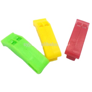 Haute décibel double tube en plastique clip de sauvetage maritime sifflet de sécurité - Product Image 3