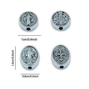 Medalla de San <span class=keywords><strong>Benito</strong></span>, accesorios de joyería DIY, cuentas de pulsera DIY - Product Image 5