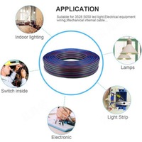 Connecteur de câble d'extension électrique 22AWG à 2, 3, 4, 5 ou 6 broches pour bande LED 5050 2835 COB RGB RGBW RGBWW RGBCCT