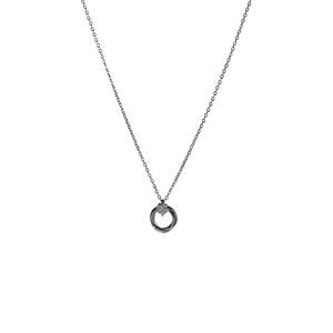 Crystal Necklace 316L Stainless Steel PVD Gold Plating Sustainable Resistant <b>Circle</b> Pendant Jewelry - Product Image 1