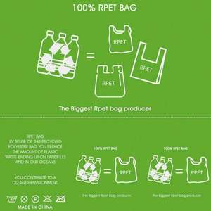 Bolsa de Compras Personalizada con Corte en U, de RPET, PET, PP Laminado, No Tejida, para Regalos, Camisetas y Ropa - Product Image 3