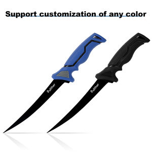 سكين فيليه 7 بوصات من الفولاذ المقاوم للصدأ 5Cr14 مع طلاء مضاد للصدأ وشفرة حادة ومقبض مانع للانزلاق من TPR، سكين صيد مع إمكانية وضع شعار مخصص - Product Image 5