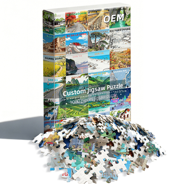 Manufacturer Custom Scenery Jigsaw Puzzle 1000 Pieces with fsc Certificate and One Stop Customization