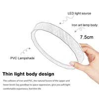 Plafonnier LED Moderne Personnalisable 12W 24W 39W Forme Ronde Sans Scintillement pour Chambre et Salon Intérieur